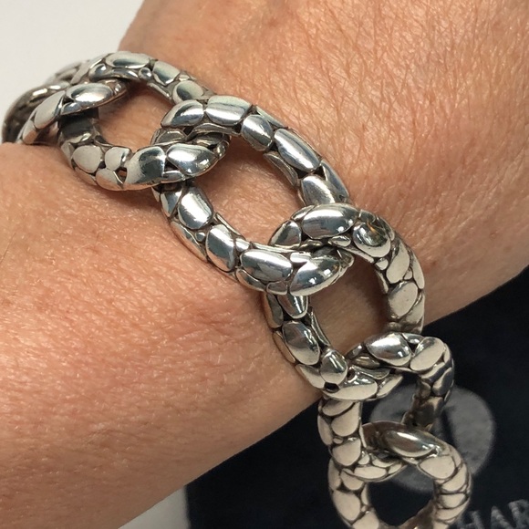 John Hardy Kali Large Oval Link Bracelet .925 - Picture 3 of 8
